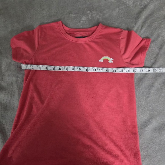 Eddie Bauer Shirt Kids Large 14/16 Pink Rainbow Graphic Short Sleeve Tee Top - Picture 9 of 11